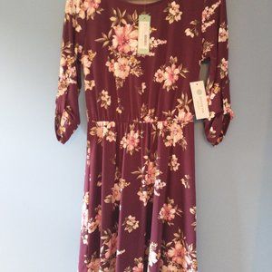French Grey floral dress